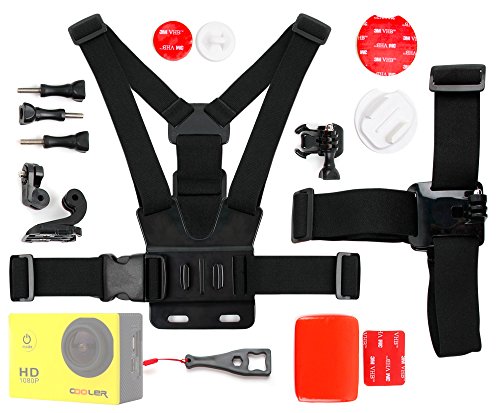 DURAGADGET Kit de Accesorios para Cámara Deportiva ARIVAL aQtion CAM RC | Braun Jumper II | Takara CS15