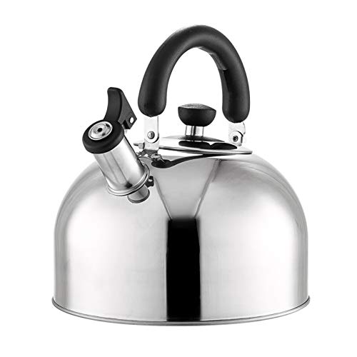 Electric oven Hervidor de té de Acero Inoxidable de Gran Capacidad de 3/4 Cuartos de galón, calefacción rápida, aplicar a la Estufa Superior tetal de té (Color : Silver, tamaño : 4L)