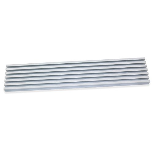 Emuca 8934862 Rejilla de Ventilación para Frigorífico/Horno, Aluminio anodizado mate