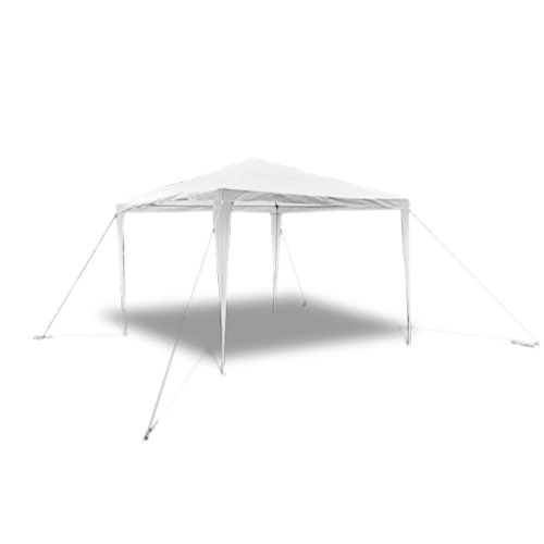 Festnight Carpa 3x3M Pabellón Gazebo para Jardín Pirámide-Techo Color Blanco