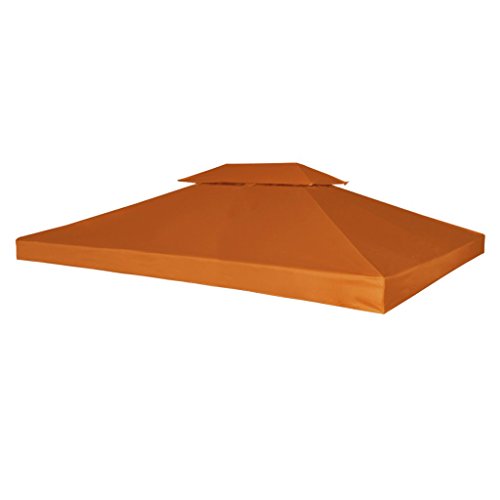 Festnight Toldo Terraza 3 x 4 M Cubierta de Gazebo Reemplazo de Dosel 270 G / M² Color Terracota