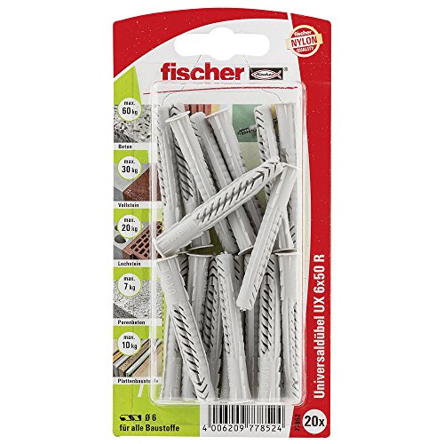 Fischer 77852 - Lote 6 clavijas universal de 20 x 50 mm