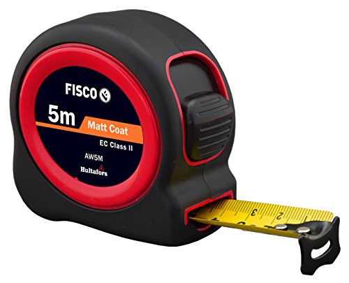Fisco AP5M/D Flexómetro Clase II con Caja de ABS recubierta de Goma (5 m x 19 mm), Negro