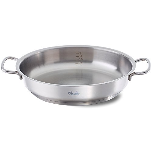 Fissler original-profi collection / Paellera de acero inoxidable (3,3 litros, Ø 28 cm), apta para cocinas de inducción, gas, vitrocerámica y eléctricas