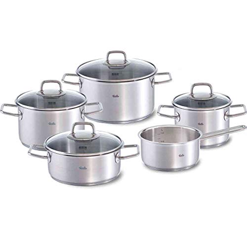 Fissler Viseo Batería 5 Piezas, para Todo Tipo de cocinas, Acero Inoxidable