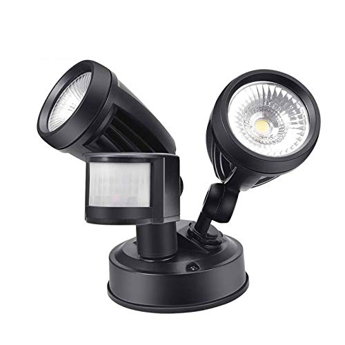 Foco LED con Sensor de Movimiento,Comaie 2 bombillas LED de Sensor de Movimiento,30W Proyector LED Exterior Iluminación de Exterior Segura Potente IP65 para el Garaje, Jardín(blanco cálido)