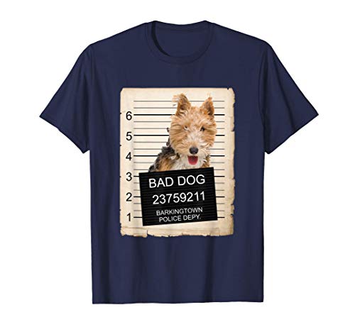 Fox Terrier wire hair Dog mug shot Camiseta