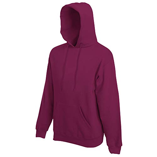 Fruit of the Loom - Sudadera con Capucha Hombre/Caballero - Deporte/Gimnasio/Running (Extra Grande (XL)) (Vino)