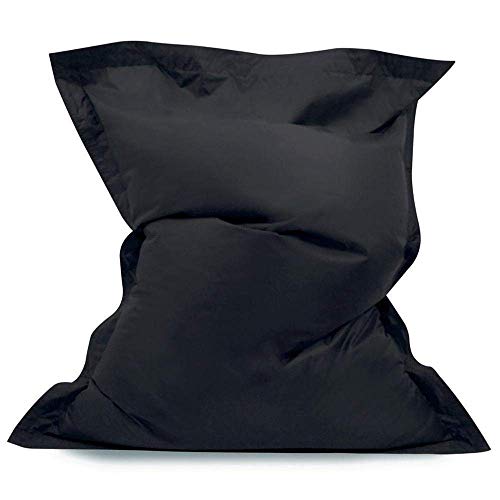 Funda de sofá Cuadrada Sillas sin Relleno Impermeable Asiento de Hamaca Puff Sofá Tatami Muebles de Sala de Estar (Color: Negro 100x130cm)