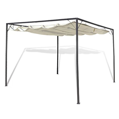 FZYHFA Gazebo de Jardín con Dosel de Techo Retráctil, Carpa para Exterior