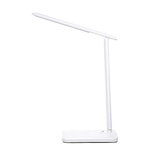 Galapara Lámpara Escritorio LED Flexo Escritorio 12W Regulable Cuidado a Ojos, 3 Modos, Puerto USB, Control Táctil, Bajo Consumo de Energía, Desk Lamp para el Dormitorio de la Oficina