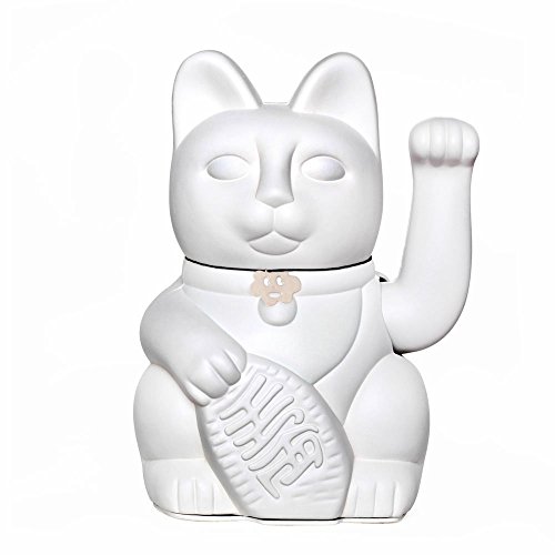 Gato de la Suerte. Lucky Cat. Maneki Neko. COLOR BLANCO 10x6x15cm.