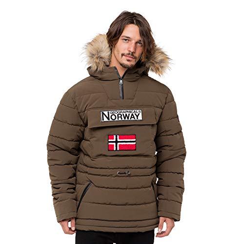 Geographical Norway Casimire, Parka para Hombre, Verde (Kaki), X-Large (Tamaño del fabricante:XL)