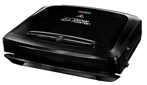 George Foreman Entertaining - Grill Eléctrico (Plancha Grill de 1500 W, 6 porciones, Sin Grasa, Negro) - ref. 24340-56