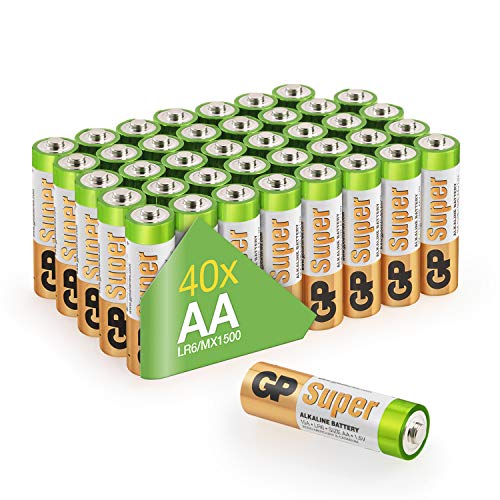 GP Batteries 03015AB40 - Pilas AA (Alkaline, 1.5 V, 40 Unidades)