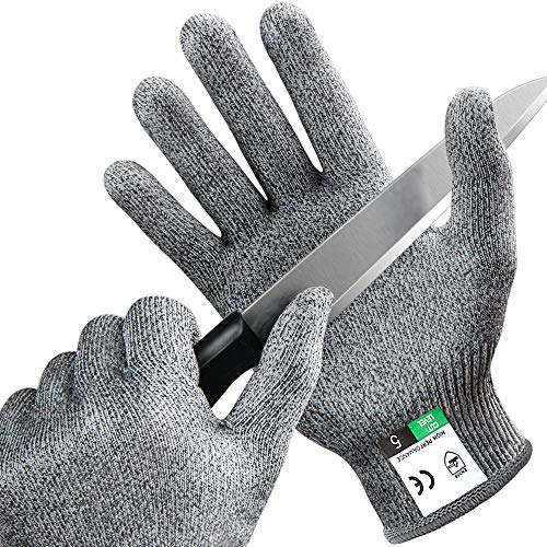 Guantes Aticorte Kasimir Guantes Resistents a los Cores Nivel 5 Seguridad para cocina Trabajo Mecánico y Jardín Seguridad alimentari a EN 388 1 Par/Tanmño M