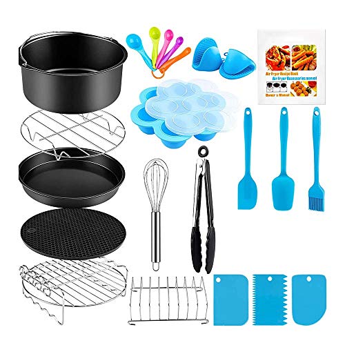 HaavPoois 20 Accesorios para la freidora de Aire Cuadrado 11 pcs con Libro de Recetas Compatible con la freidora de Aire Philips, Otras freidoras de Aire cuadradas y hornos, Juego de Accesorios