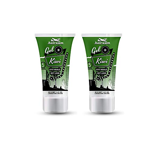 Hairgum Kiwi Fixing Gel, For a Wet Look 2 x 40G