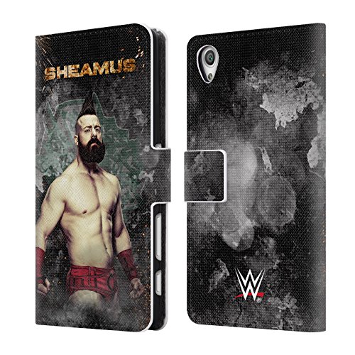 Head Case Designs Oficial WWE Imagen LED Sheamus Carcasa de Cuero Tipo Libro Compatible con Sony Xperia X/X Dual