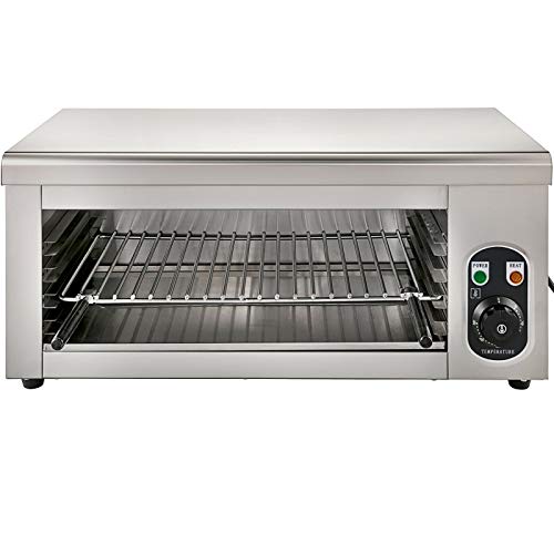 JALAL Horno Tostador eléctrico Comercial Salamandra Grill Horno Tostador Profesional 2KW Fundidor de Queso