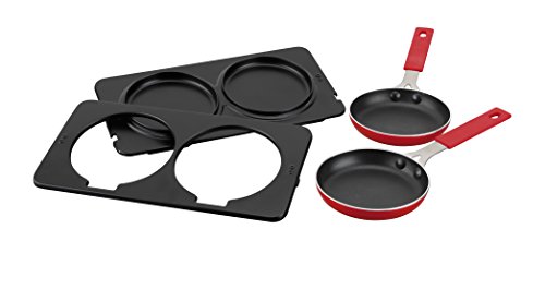 Jata AC266 Accesorio Dos sartenes y Placas para el Grill, 0 W, Negro y rojo