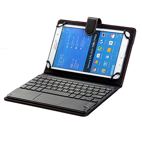 J&H Funda para teclado Huawei MediaPad M5 8, universal de 8 pulgadas a 8.9 pulgadas, funda de piel sintética con teclado Bluetooth (TOUCHPAD MOUSE) para Huawei MediaPad M5 8 de 8.4 pulgadas