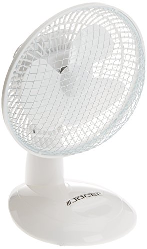 Jocel JVM030573 Ventilador de Sobremesa, 15 W, Plástico, 2 Velocidades, Blanco