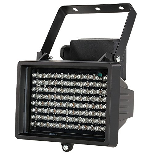 KKmoon 96 LED Lámparas Iluminador IR Matriz 12W Infrarrojo Visión Nocturna Impermeable al Aire Libre para Cámara de Seguridad CCTV