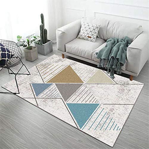 Kunsen Alfombra Lavable Lavadora Sala de Estar de Dormitorio de Alfombra Suave cálida geométrica Gris Alfombra Dormitorio Matrimonio Alfombras Habitacion Juvenil Gris Los 60X90CM