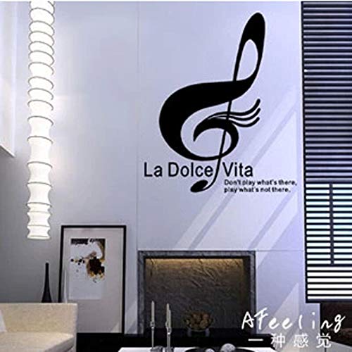 Lamubh Smart Notes Dance Music Room Pegatinas de Pared Dormitorio habitación amueblada Pegatinas de Fondo 57x67cm