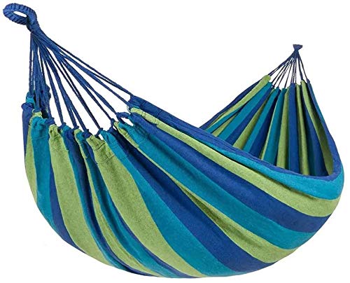 Licyley Hamaca de algodón para Exteriores (200 x 150 cm), Individual o Doble Hamacas Grande para Jardín,Cama Portátil de Lona para Acampar,Playa, Picnic