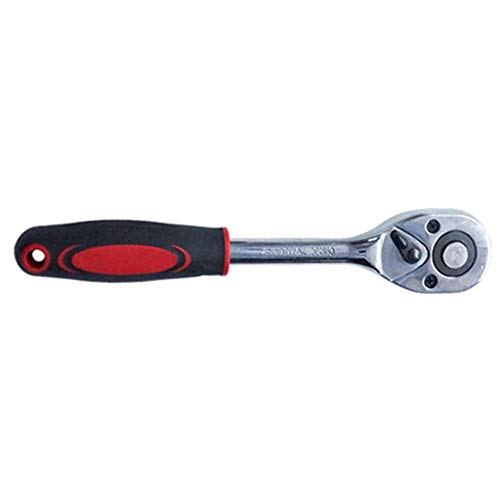 Llave de Cubo Llave de Trinquete Herramienta de Garaje Liberación Rápida Trinquete de 9 Tipos - Multicolor, 253mm 24 dientes Mango Rojo-Negro