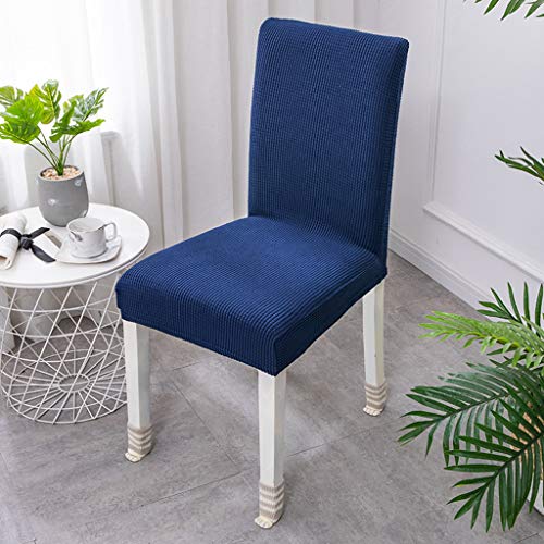 LLSZAHD Cubiertas de la Silla del Estiramiento Moderna cenar Tramo de Habitaciones Spandex Fleece Tela Cubiertas Protectoras Home Office Bar,L-4 PCS