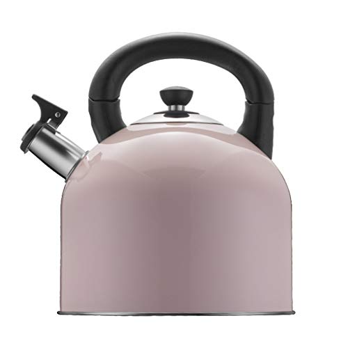 Long Caldera de té de la Tetera silba quemadores 4L, té del Acero Inoxidable Olla Cocina de inducción eléctrica Estufa cerámico dedicado (Color : Púrpura)