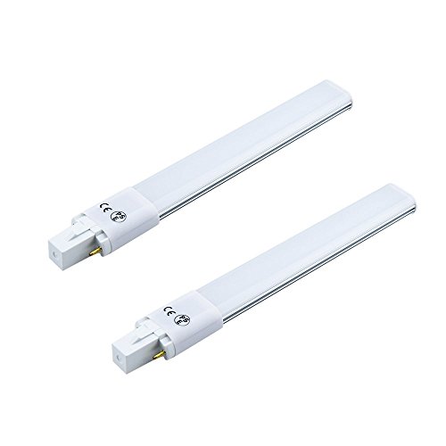 LuxVista 2-packs 8W G23 LED Bombilla Con 750 Lumenes 180 Grados para Biblioteca, Sala, Oficina, Fábrica, Estacionamiento, Mercado (Reemplazo de 18W CFL Bombilla, Luz Cálida 3000k)