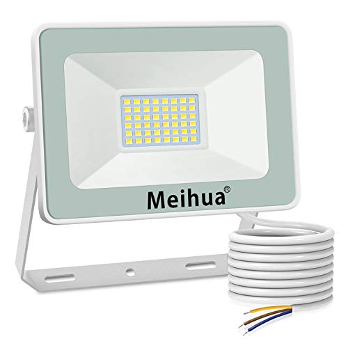 MEIHUA 35W Foco LED, Foco Proyector LED Alto Brillo 3500 Lúmenes, Impermeable IP66, Blanco Frío 6500K, Foco Exterior Iluminación LED para Patio, Garaje, Parking, Jardín