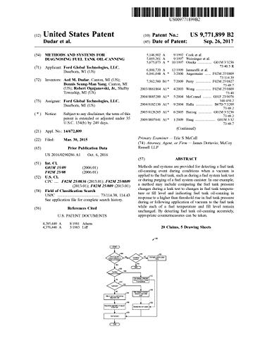 Methods and systems for diagnosing fuel tank oil-canning: United States Patent 9771899 (English Edition)