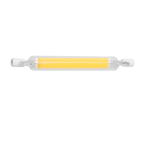 Mobestech - Repuesto de bombillas halógenas R7s LED 220 V doble casquillo luz diurna lineal lámparas incandescentes bombillas de tubo (luz blanca cálida/78 mm/4 W)