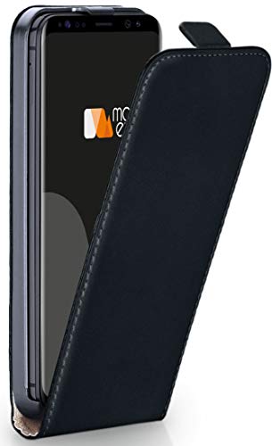 MoEx Funda abatible + Cierre magnético Compatible con Samsung Galaxy S8 | Piel sintética, Noir