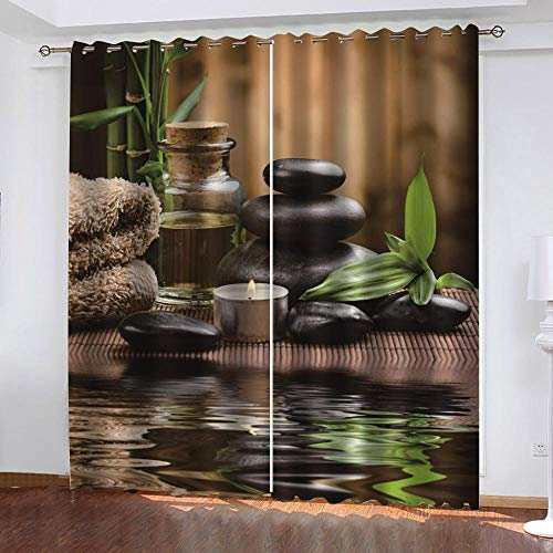 N / A Opacas Cortinas 3D Vela Aislante Térmico Opaco para Dormitorio Salón Ventana Decorativa 3D Impresión Personalizadas Cortinas