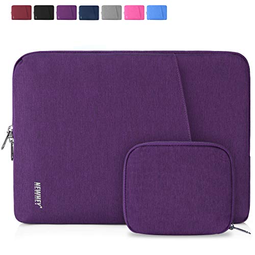 NEWHEY Funda Portatil 15-15,6 Pulgadas Funda para Macbook Air 15,6 Pulgadas Impermeable Funda Ordenador Blandas Antigolpes con Pequeño Caso Morado