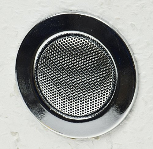 NON - Altavoz empotrable para techo (aspecto de foco halógeno, tamaño mini, 8 cm de diámetro, 6 cm de diámetro para instalación), color plateado