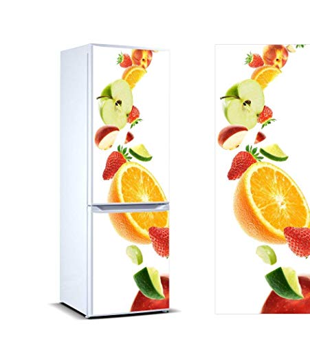 Oedim Pegatinas Vinilo para Frigorífico Frutas | 185x60cm | Adhesivo Resistente y de Fácil Aplicación | Pegatina Adhesiva Decorativa de Diseño Elegante