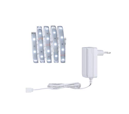 Paulmann 79872 MaxLED 250 - Tira de luces LED (1,5 m, protección IP44, incluye 1 tira de 6 W, 6500 K), color plateado