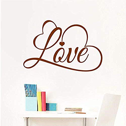 Pegatinas de pared Amor romántico Pegatinas de pared Calcomanías Mural para niñas Decoración de dormitorio Habitación Decoración de la casa Vinilo wallstickers Wallpaper 58 * 36