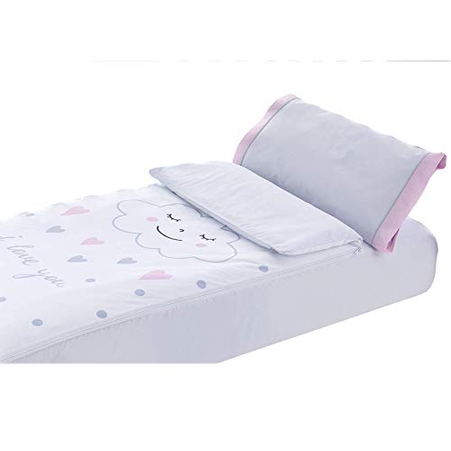 Pekebaby Saco Nórdico desenfundable cuna (60x120 cm) NUVOLA ROSA