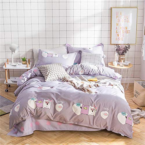 PENVEAT 2019 Aloe Cotton Bedding Set 1 Pcs Funda nórdica/Funda de edredón/Funda de edredón tamaño 160 * 210/180 * 200/200 * 230/220 * 240, 11,1 Funda de Almohada