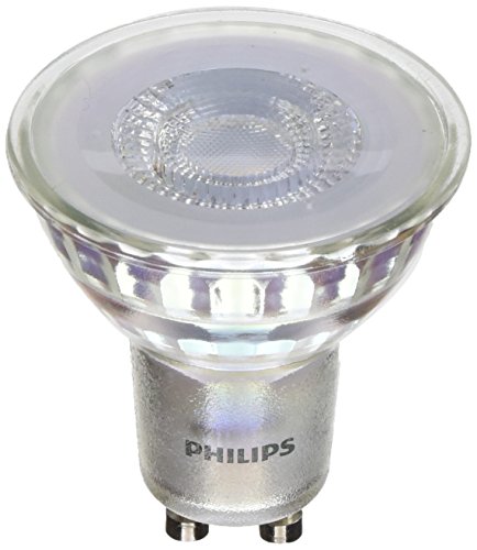 Philips - Bombilla LED Foco GU10 Cristal, 4.6 W Equivalente a 50 W, Luz Blanca Muy Fría, No Regulable - Pack de 1