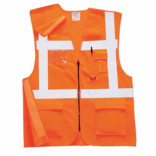 Portwest RT26 - Ejecutivo del carril chaleco GO/RT, color naranja, talla Small