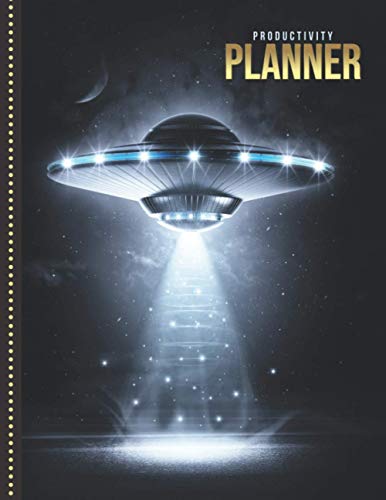 Productivity Planner: Alien Sci Fi Outer Space Life - UFO Art Theme / Undated Weekly Organizer / 52-Week Life Journal With To Do List - Habit and Goal ... Calendar / Large Time Management Agenda Gift